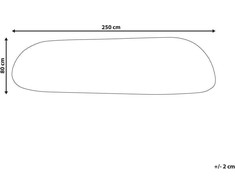 Beliani Kilimas BERANI tamsiai žalias 80 x 250 cm viskozė