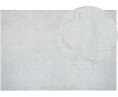 Beliani GHARO dirbtinio kailio kilimas, šviesiai pilkas, 160 x 230 cm