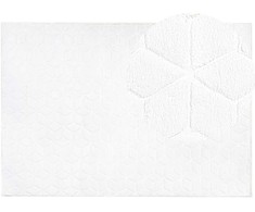 Beliani Dirbtinio kailio kilimas THATTA baltos spalvos 160 x 230 cm