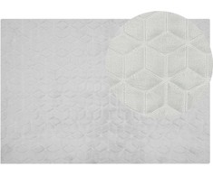 Beliani THATTA dirbtinio kailio kilimas, šviesiai pilkas, 160 x 230 cm