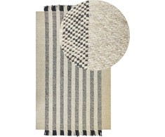 Beliani Kilimas TACETTIN Baltas 140 x 200 cm Vilna