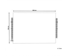 Beliani Kilimas KETENLI baltas 140 x 200 cm vilnonis