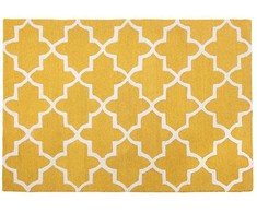 Beliani Kilimas SILVAN geltonas 140 x 200 cm vilnonis