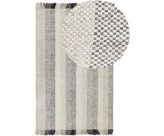 Beliani Kilimas EMIRLER baltas 160 x 230 cm vilnos