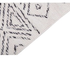 Beliani Kilimas ALKENT baltas 160 x 230 cm vilnos