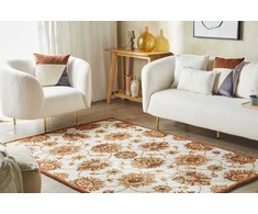 Beliani Kilimas EZINE smėlio spalvos 160 x 230 cm vilnonis