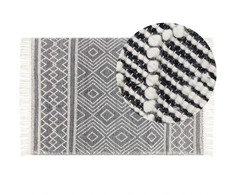 Beliani Kilimas SAVUCA juodas 160 x 230 cm vilnonis