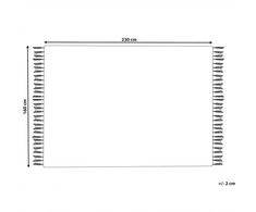 Beliani Kilimas TOPRAKKALE pilkas 160 x 230 cm vilnos