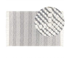 Beliani Kilimas TONYA pilkas 160 x 230 cm vilnos