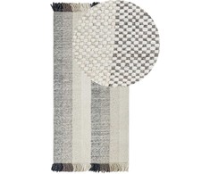 Beliani Kilimas EMIRLER, baltas, 80 x 150 cm, vilna