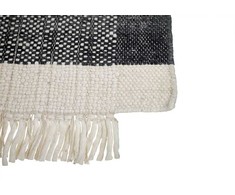 Beliani Kilimas ATLANTI juodas 80 x 150 cm vilnonis
