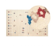 Beliani Kilimas SULUCA smėlio spalvos 140 x 200 cm vilnonis Gabbeh