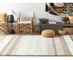 Beliani Kilimas KARLI smėlio spalvos 160 x 230 cm vilnonis Gabbeh