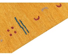 Beliani Kilimas AKALAN, geltonas, 160 x 230 cm, Gabbeh, vilna