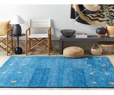 Beliani Kilimas CALTI tamsiai mėlynas 160 x 230 cm Vilna Gabbeh