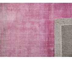 Beliani Kilimas ERCIS rožinis 140 x 200 cm viskozė