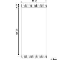 Beliani Lauko kilimas YAVU mėlynas 80 x 150 cm