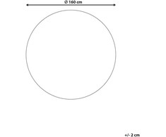 Beliani Lauko kilimas PANAJI pilkos spalvos ø 160 cm