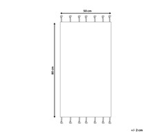 Beliani Vonios kambario kilimėlis OLTAN smėlio spalvos 50 x 80 cm medvilninis