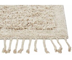 Beliani Vonios kilimėlis OLTAN Kremas 50 x 80 cm Medvilnė