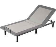Beliani Elektriškai reguliuojamos lovos grotelės BRUNOY 80 x 200 cm pilkos