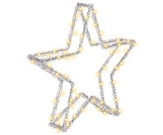 Beliani Dekoracja ogrodowa LED gwiazda 31 cm balta SIMO
