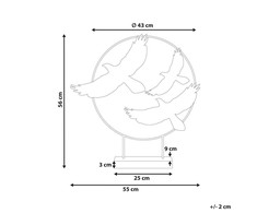 Beliani Dekoracinė figūrėlė Ptak SAMARIUM metalinė auksinė