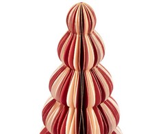 Beliani Rinkinys 3 figurek dekoracyjnych DHAULAGIRI Choinka 15/20/25 cm Raudona
