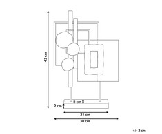 Beliani Dekoracinė figūrėlė SULFUR Metalinė auksinė