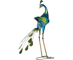 Beliani Sodo skulptūra PEACOCK mėlyna