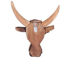 Beliani Skaičių sienos galvos bulius ryškiai medienos BULL HEAD