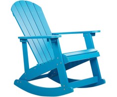 Beliani Fotel bujany sodo ADIRONDACK Mėlyna