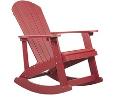 Beliani Fotel bujany sodo ADIRONDACK Raudona