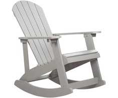 Beliani Fotel bujany sodo ADIRONDACK Jasnoszary