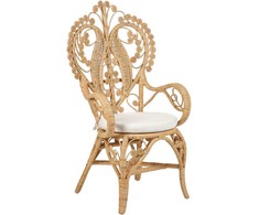 Beliani KRĖSLAS POVS CARRARA Rattan Natūralus