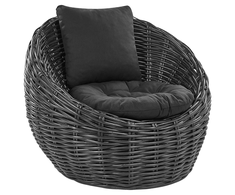 Beliani Sodo kėdė LERICI Rattan juoda