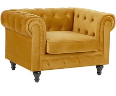 Fotelis Beliani Fotel CHESTERFIELD aksominis auksinis