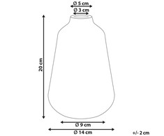 Shumee Gėlių vaza 20 cm balta su mėlyna MARONIA