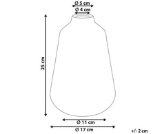 Shumee Gėlių vaza 25 cm balta su mėlyna MARONIA