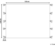 Beliani Koc SAATLI 130 x 150 cm Baltas