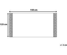 Beliani 125 x 150 cm pilkas