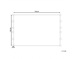 Beliani Lumarko Medvilninė antklodė su pomponais 125 x 150 cm pilka YASAM!