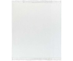 Beliani Koc AMPARA Medvilnė 200 x 220 cm Złamana biel