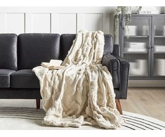 Beliani Koc CHACK Medvilnė 200 x 220 cm Kremas