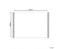 Beliani Koc CHACK Medvilnė 200 x 220 cm Tamsiai pilka
