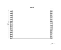 Beliani Koc VELLA Medvilnė 200 x 220 cm Pilka