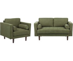 Sofa Beliani NURMO 3 vietų poilsio komplektas tamsiai žalias