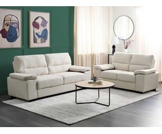 Sofa Beliani 5 vietų svetainės baldų komplektas VOGAR šviesiai smėlio spalvos
