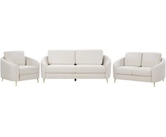 Sofa Beliani 6 vietų svetainės baldų komplektas TROSA šviesiai smėlio spalvos