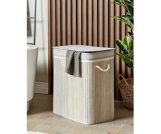 Beliani Krepšys KALTHOTA Bamboo Wood Pilka